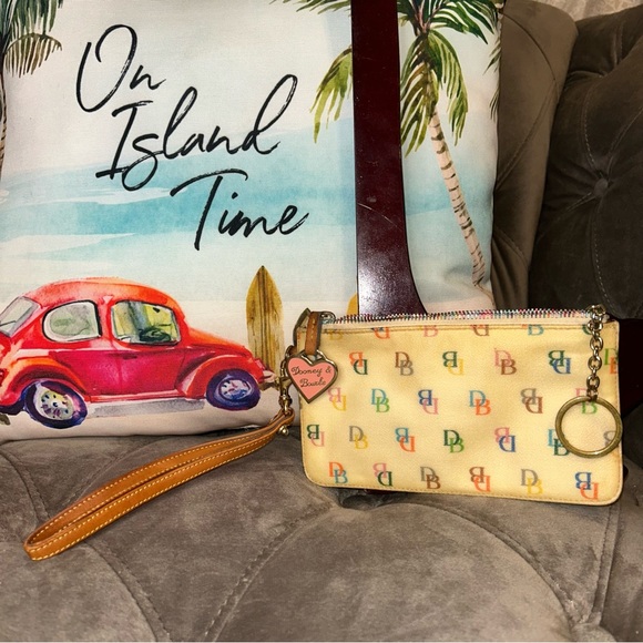 Dooney & Bourke Handbags - Dooney & Buorke Vintage Rainbow Monogram Wristlet